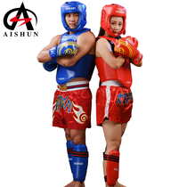 Sanda protective gear full set of protective gear set adult Sanda training set protective gear adult set