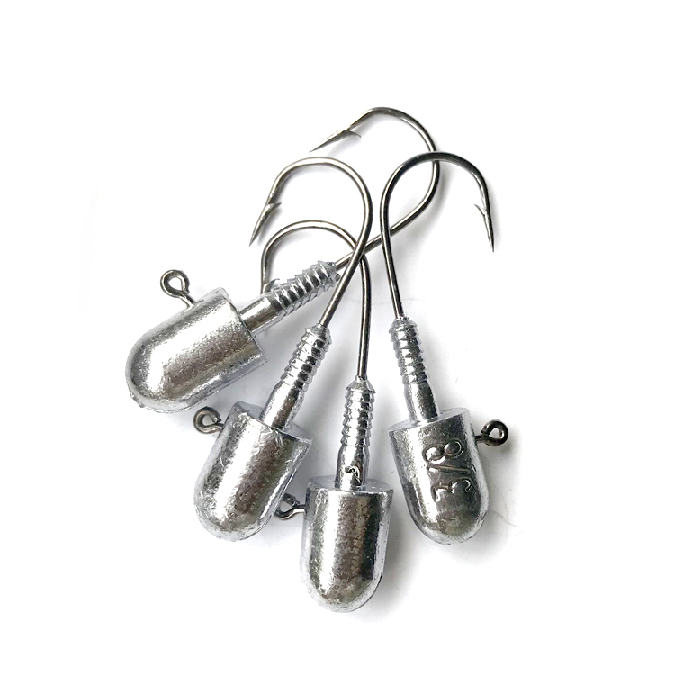 Clear bin root fishing lead head hook 3 5g-14g barb small head fish head hook lead head hook lujah soft bait hook with crochet hook