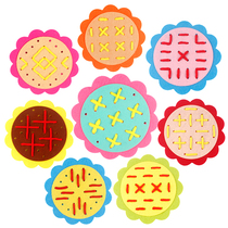 Unwoven Cloth Handmade Play Aids Sun Flowers Threading Nursery Area Corner Materials Baby Children Puzzle Early Education