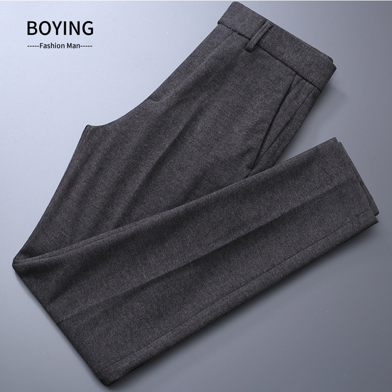 Western pants men's winter casual pants men's small feet of sweatpants, and the business thickening, the subsuit pants.