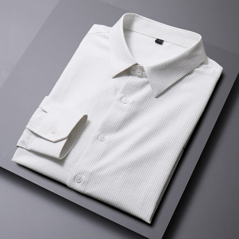 Light Extravagant Long Sleeve Shirt Male Quality Fall New Pint Trend Striped Shirt Casual Yuppie Handsome Young Inch