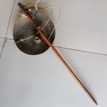 Antiques miscellaneous folk customs old objects folk miscellaneous goods Qing Dynasty Republic of China Tang model copper plate steelyard preserved intact and available.