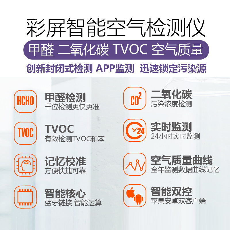 安心宝 家用智能彩屏空气甲醛检测仪 WP6933 天猫优惠券折后¥69包邮(¥129-60)