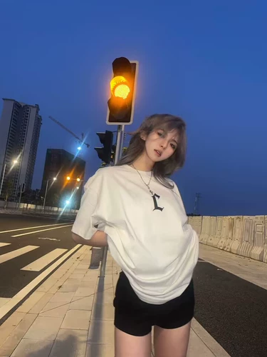 Ретро хлопковая летняя футболка для влюбленных, в американском стиле