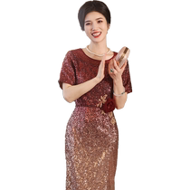 One hundred years (Luoxia) high-end mothers wedding dress new style grandmas toast dress dress for women