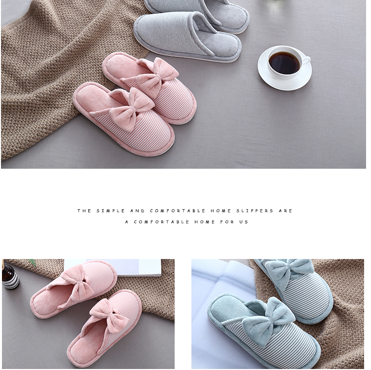 Dép cotton nữ mùa đông trong nhà dễ thương phiên bản Hàn Quốc của tháng giày dày đế ấm đôi dép đi trong nhà mùa đông nam dép nhà vệ sinh