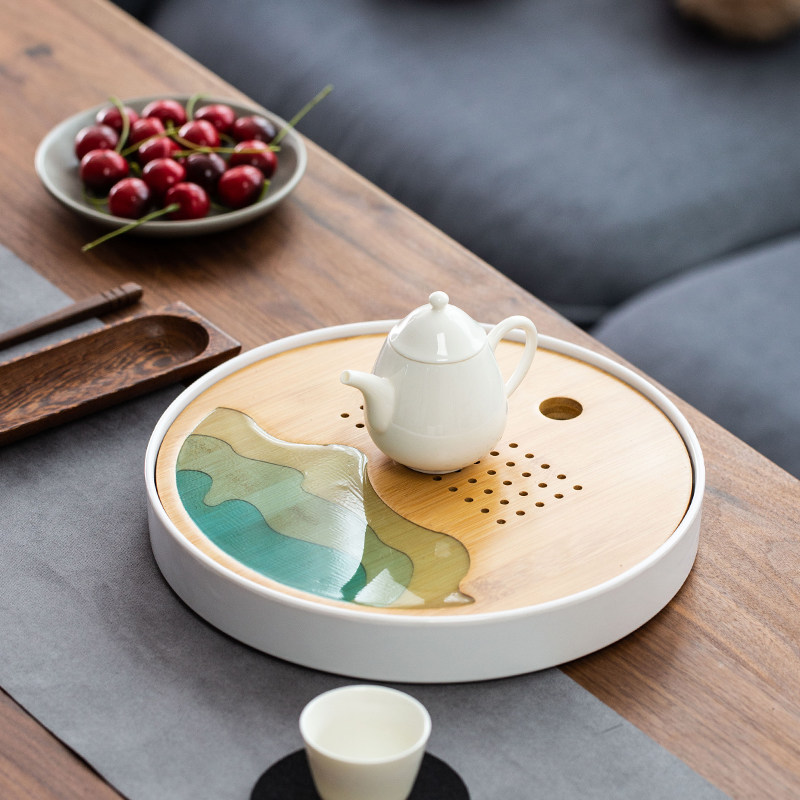 A simple water storage tea sea tea table Kung Fu Tea Set Home & Living ...