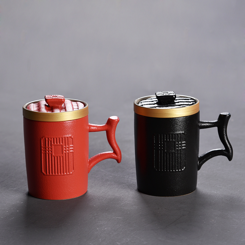 Hong bo acura on personal creative filtering ceramic cups with cover cup tea cup master cup contracted tea cups