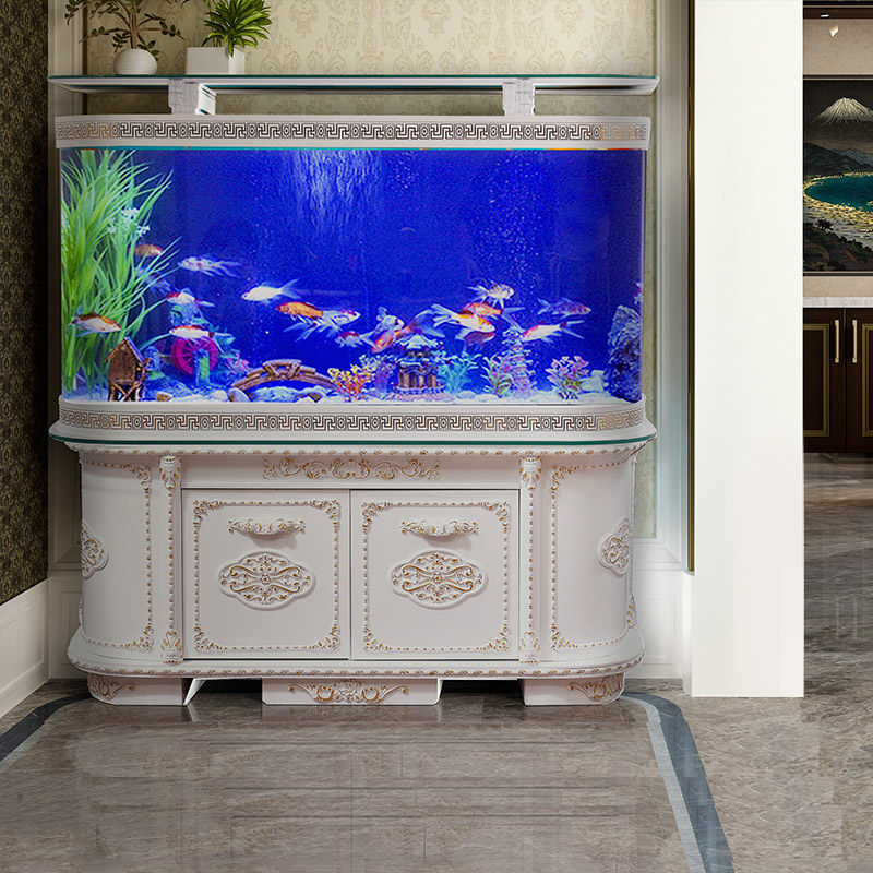 European-style home living room goldfish tank aquarium glass ecological medium and large mute-free underwater filter custom-made