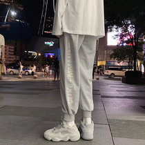 Sports Pants Mens Summer Pants 100 Hitch Loose Ins Chains Chauffins Spring and Autumn Methodist Pants Foot Korean version Trend casual long pants