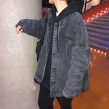 Tide, мужская зимняя джинсовая демисезонная осенняя трендовая куртка для отдыха, увеличенная толщина, в корейском стиле