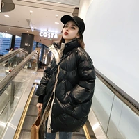 Женский пуховик, зимняя длинная бархатная куртка, брендовый, 2022, в корейском стиле, средней длины
