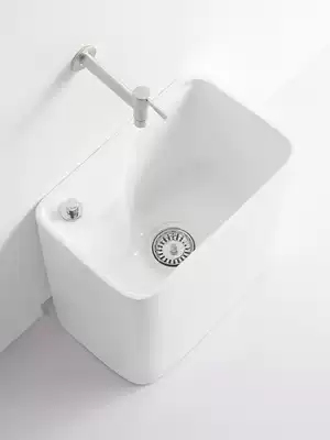 Mop pool Ceramic balcony powder room Small floor-to-ceiling household mop pool sink double drive mini mop pool