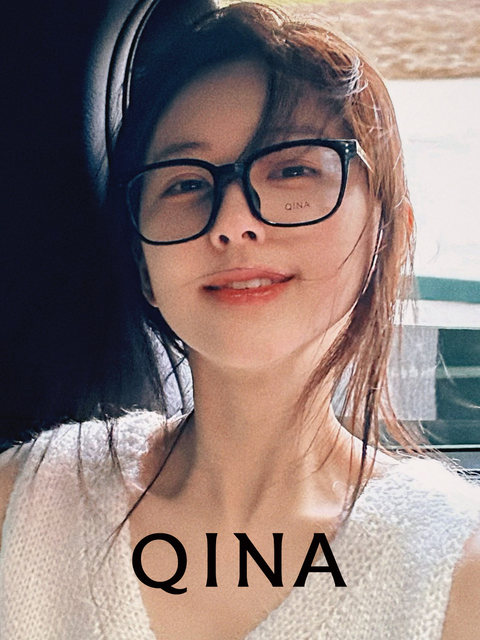 QINA Qina Zhao Lusi same style black frame glasses for men and women with myopia QJ5117