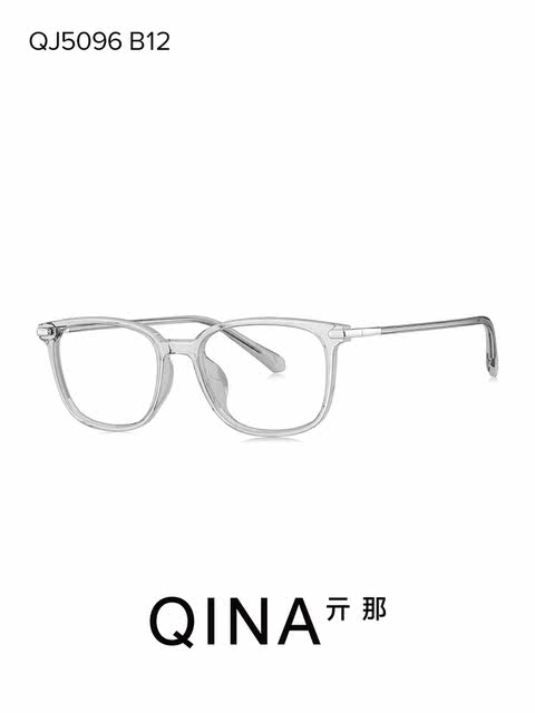 QINA Qina trendy optical glasses for men and women, comfortable TR frames, anti-blue light radiation myopia glasses frame QJ5096