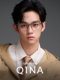 QINA's 2025 new optical plain black frame men's and women's short-sighted prescription spectacle lenses QJ5178