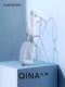 QINA QINA titanium legs TR transparent frame without makeup large frame can be equipped with prescription myopia glasses for big face slimming QJ5038