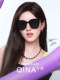 QINA Qina Zhao Lusi same style black super sunglasses women's sun protection UV sunglasses men's QN3005