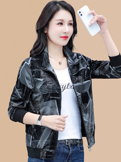 Spring and autumn stand-up collar colorful small coat women's short 2025 new middle-aged mother casual jacket versatile age-reducing top