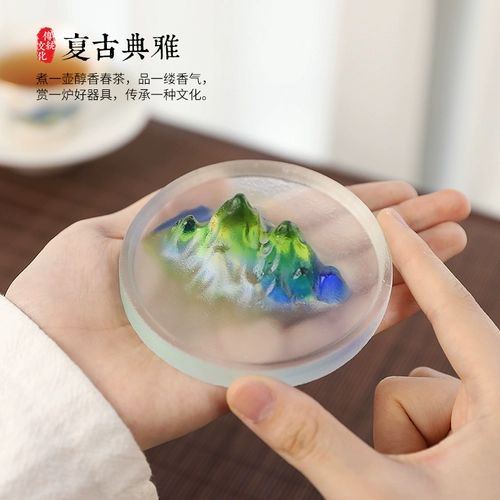 思友 Liuli Siang вставил крытый ароматный ароматный ароматный агарвудский сандаловой кусочек чайная церемония Zen Home Decoration