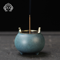 Incense burner pure copper small portable I sandalwood incense burner tea ceremony line incense burner mini