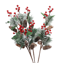 Christmas decoration scene layout desktop decoration PVC simulated cedar branches bonsai decoration desktop decorations