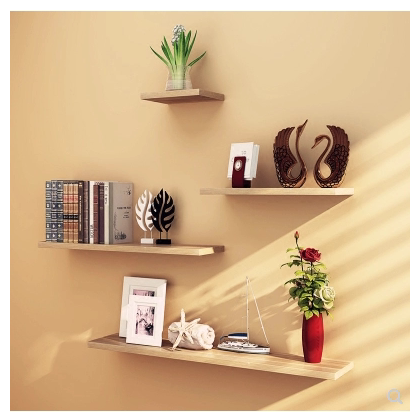 Wall background wall perforated style simple dining room bedroom wall frame wall shelving retro shelf layer board word board
