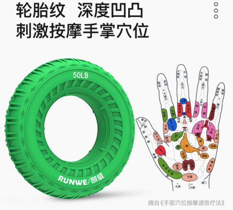 Five-finger grip ball sports trainer power wrist grip force ring grip equipment elderly exercise finger massage ball