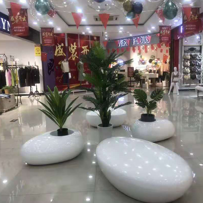 Creative Fiberglass Seats, Shopping Mall Leisure Chairs, Water Drop Stone Outdoor Decorative Seats, Public Waiting Area Rest Stools