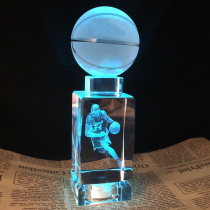Basketball gifts star home engraving Kobe Curry Trophy James basketball crystal lamp custom Tracy McGrady ornaments