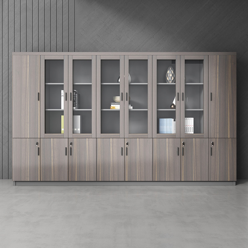Office furniture with lock cabinet wooden office background cabinet plate type information cabinet File cabinet storage bookcase