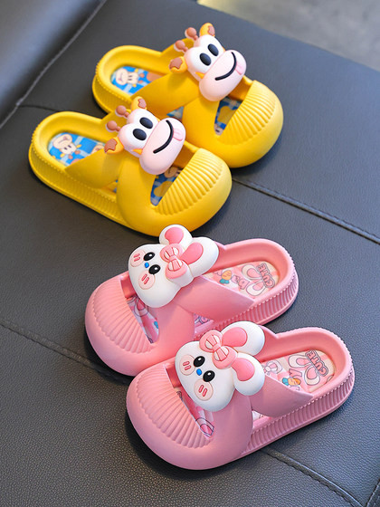 儿童凉拖鞋夏男童防滑外穿包头防撞软底中小童女孩卡通沙滩凉拖鞋