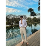 Белая летняя тонкая шелковая рубашка, быстросохнущая одежда для защиты от солнца, куртка