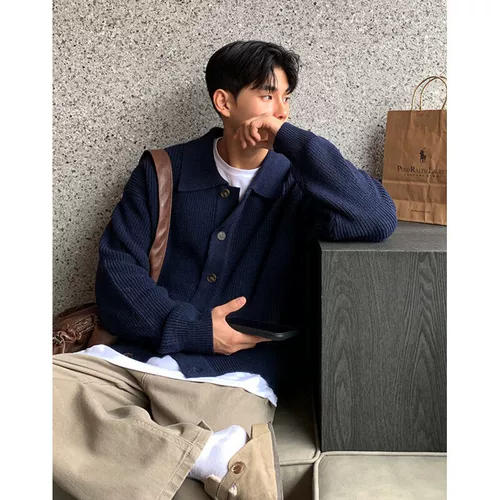 Трикотажный кардиган, демисезонный свитер, куртка, в корейском стиле, изысканный стиль