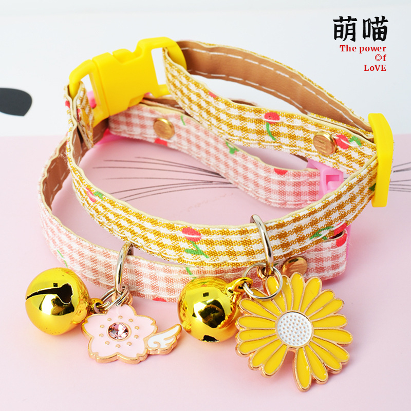 Cat collar bell Pets neck ring neck ring small dog medium dog Teddy General Accessories Cute Adjustable