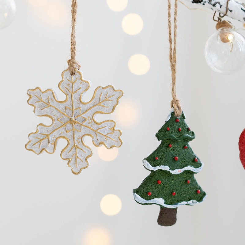 Hromeo Christmas resin small pendant desktop Christmas tree garland decoration handmade diy accessories Christmas decorations