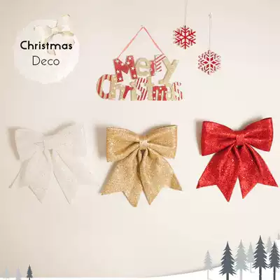Hromeo flash powder Christmas bow Christmas Tree Hotel mall Christmas decorations