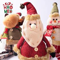 Hromeo 45cm sitting Santa Claus snowman deer doll counter desktop Christmas decoration ornament gifts