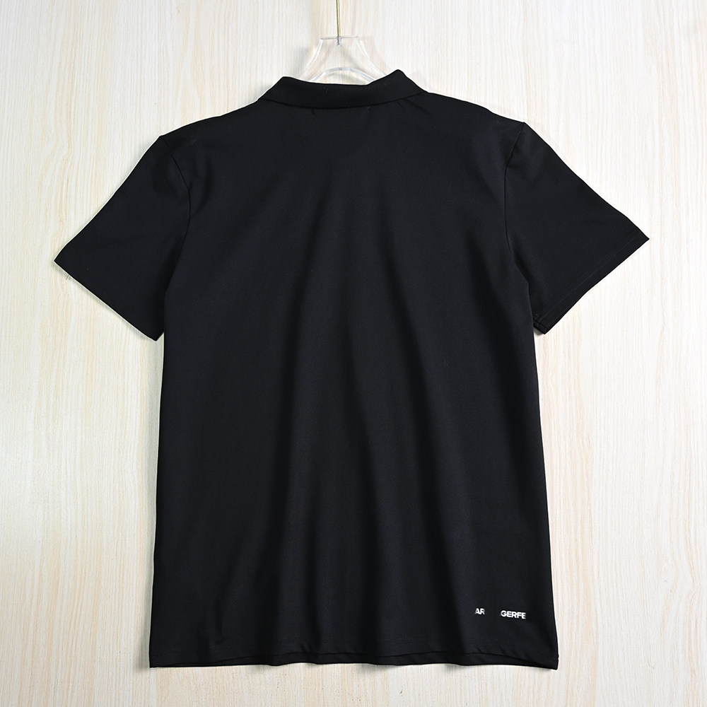 Футболка polo, простой и элегантный дизайн, с вышивкой, оверсайз, короткий рукав 