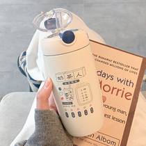Insulation Cup Women Ins Cute High Face Value Straw Cup Grown-up Xiaomi Student Brief Small Portable Teen Girls Water Cup