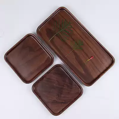 Park Hara Rangapin black walnut whole wooden tray solid wood fruit tray bread tray bread tray snack plate small tea tray