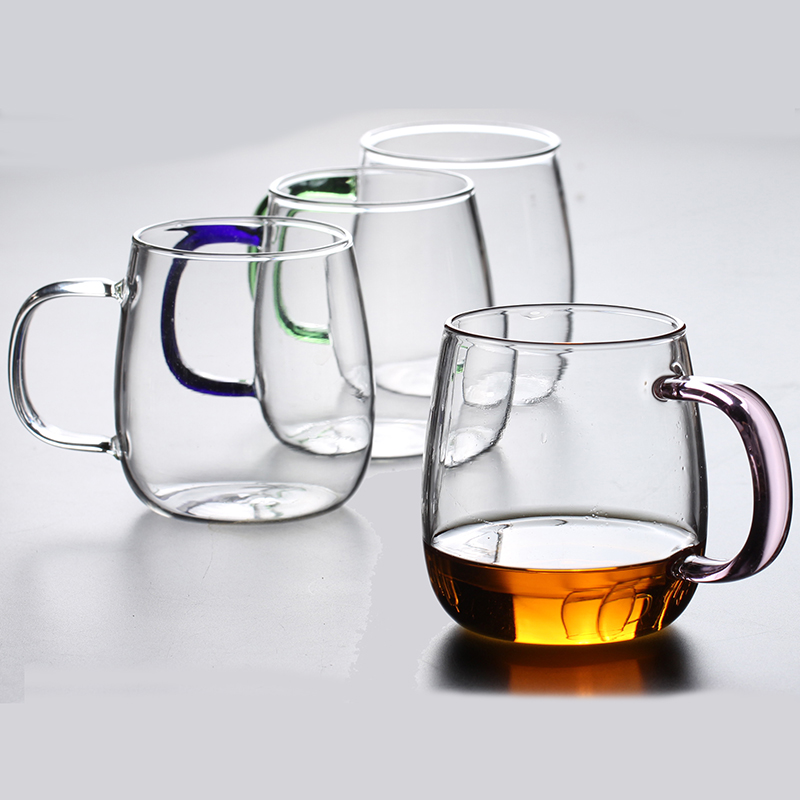 Park Yuan heat-resistant glass mug Flower tea cup Home office glass cup Coffee cup High temperature water cup