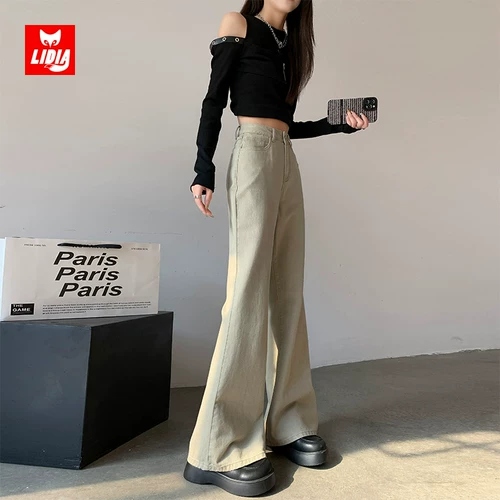 Осенние джинсы, штаны, леггинсы, штаны-клёш, новая коллекция, свободный прямой крой, популярно в интернете