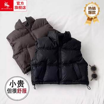 New Autumn and Winter Stylish Stand-Up Collar down Cotton Jacket for Children, Boys and Girls Vest, Casual Thickened Warm Vest for Older Children