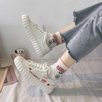 Japanese small white shoes women 2021 Spring Summer new net red canvas biscuit shoes ins students wild cute board shoes