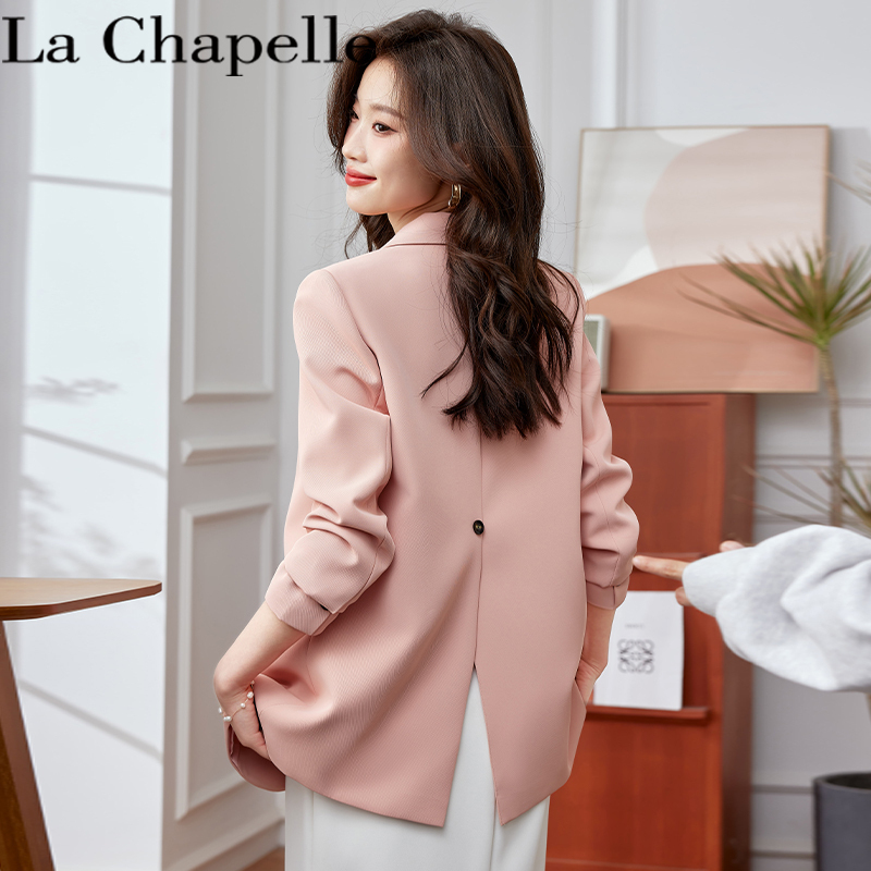 La Chapelle Pink Blazer for Women, Spring 2026 New Style, Casual, High-End, Loose-Fitting, Petite Suit