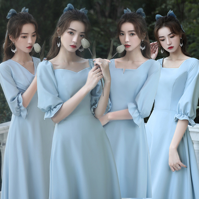 Evening dress prom gown Bridesmaid Dress sister group French long small dress dress dress for women