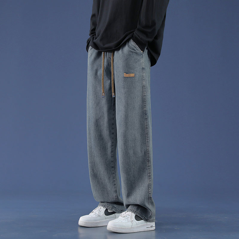 Mr. Vanset 2025 Men's Casual Pants Loose Wide-Leg Denim Plus Size Trendy Straight-Leg Pants Mr. Vanset 2025 Men's Casual Pants Loose Wide-Leg Denim Plus Size Trendy Straight-Leg Pants