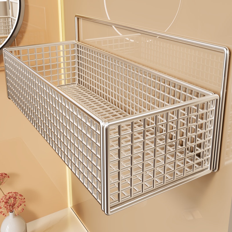 304 Stainless Steel Bathroom Storage Rack Wall-Mounted Washbasin Bathroom Storage Wall-Mounted No-Drill Toilet Hanging Basket 304 Stainless Steel Bathroom Storage Rack Wall-Mounted Washbasin Bathroom Storage Wall-Mounted No-Drill Toilet Hanging Basket