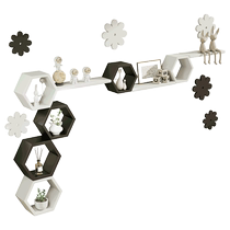 TV background wall decoration living room sofa creative shelf wall hanging bedroom study small ornaments jewelry